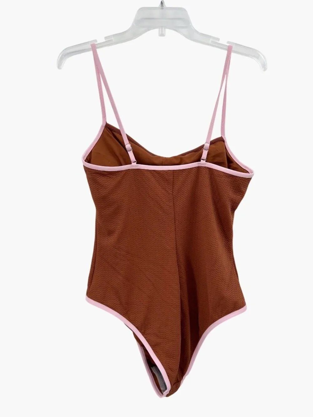 NEW Wild Fable Contrast Binding Pucker Textured High Leg Medium Coverage Swimsui